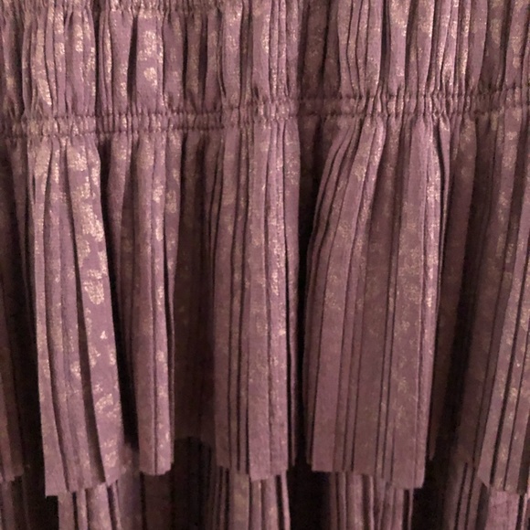 💥Super Sale💥 NWT Current Air Gold Print Pattern layered Dress Sz S - Picture 5 of 9